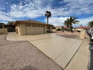 Arizona driveway with Galaxy Concrete COating