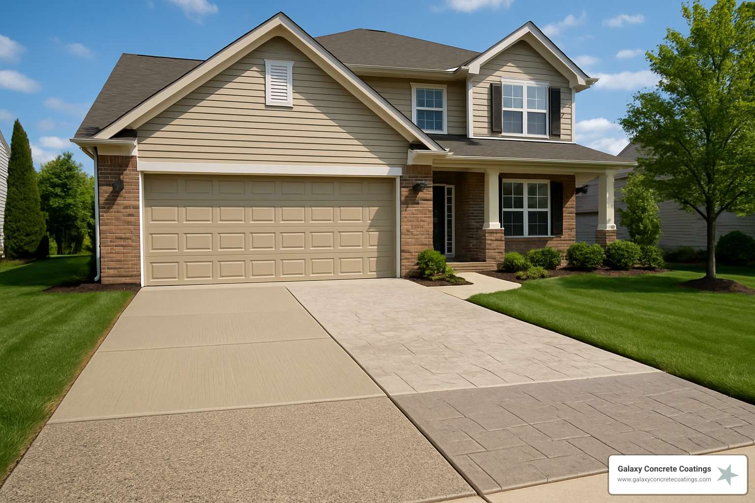 concrete driveway finishes