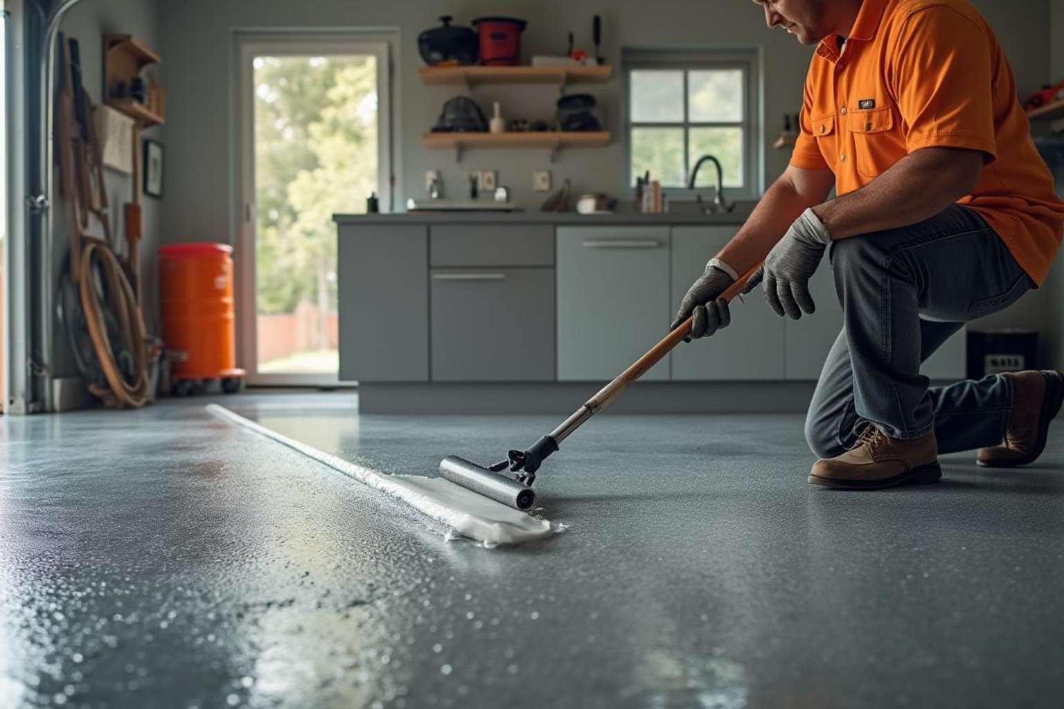 residential floor applications for galaxys polyaspartic flooring image