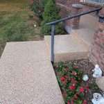 concrete porch and walkway ideas image