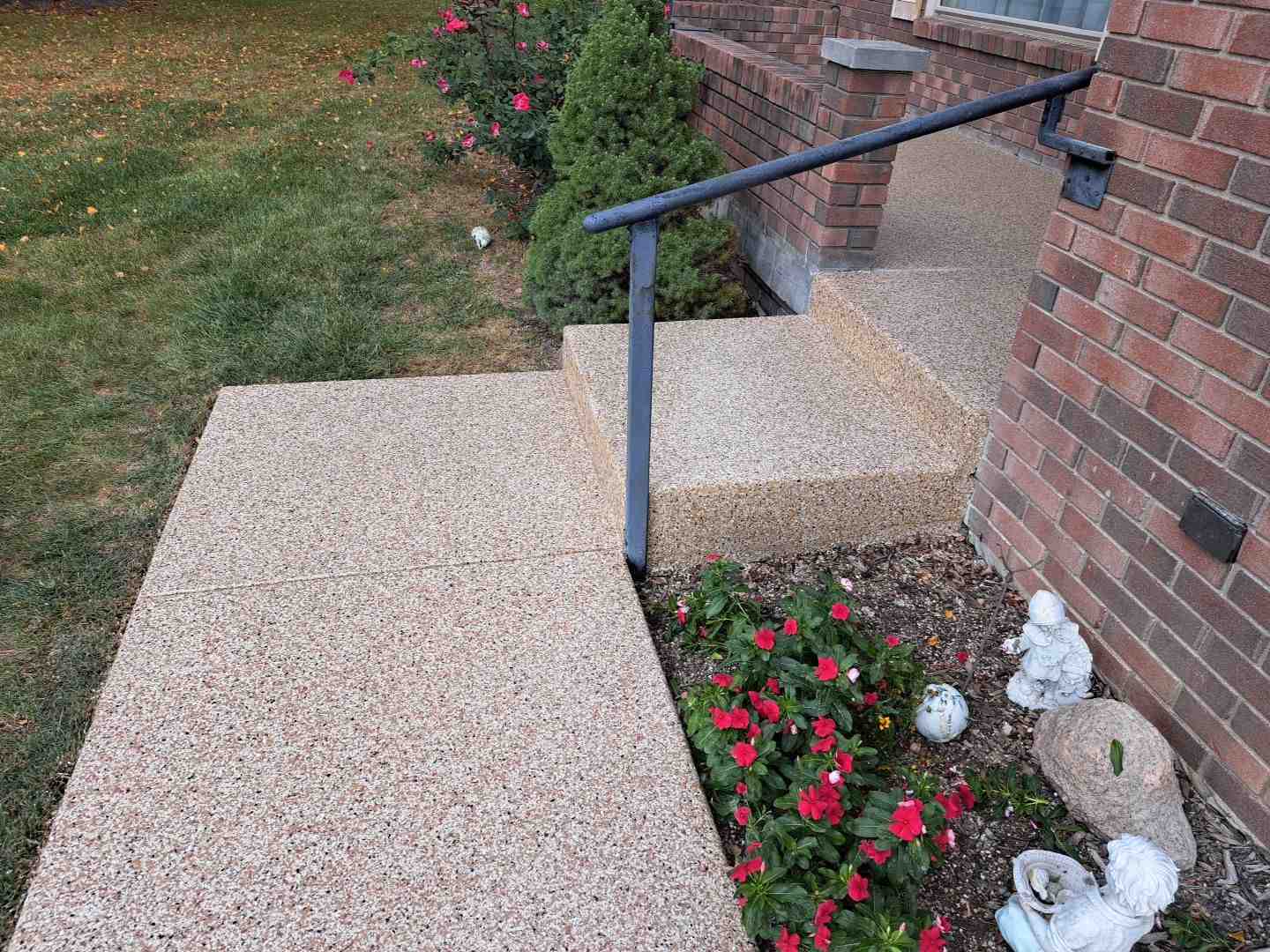 concrete porch and walkway ideas image