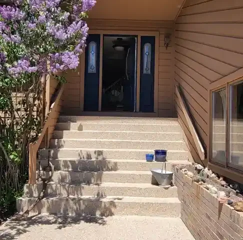 front porch flooring ideas over concrete image