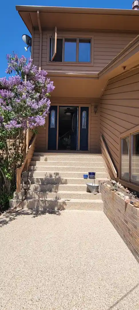 front porch flooring ideas over concrete image